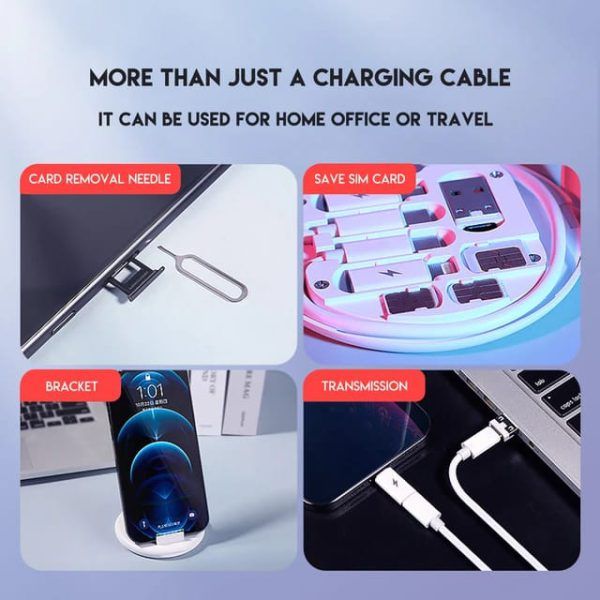 5-in-1 Multifunctional Portable Data Cable Storage Set