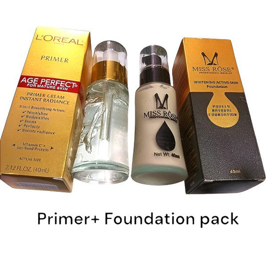 Liquid Miss Rose Foundation And L’oreal Primer