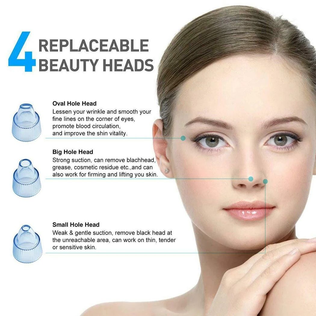 Cell Operated Blackhead Removal Machine Derma Suction 4 in 1