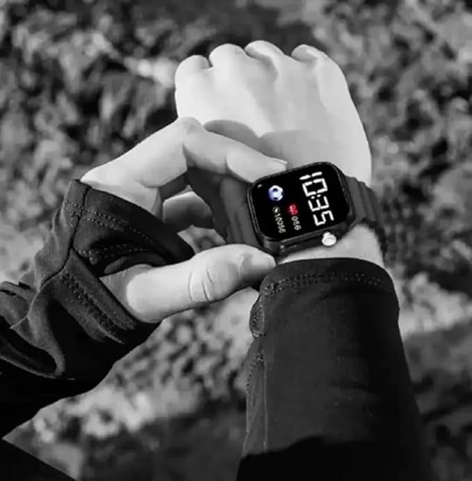 Silicon Digital Display Strap Watch