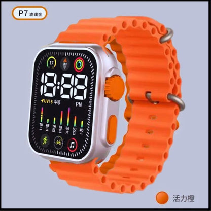 Silicon Digital Display Strap Watch