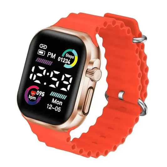 Silicon Digital Display Strap Watch